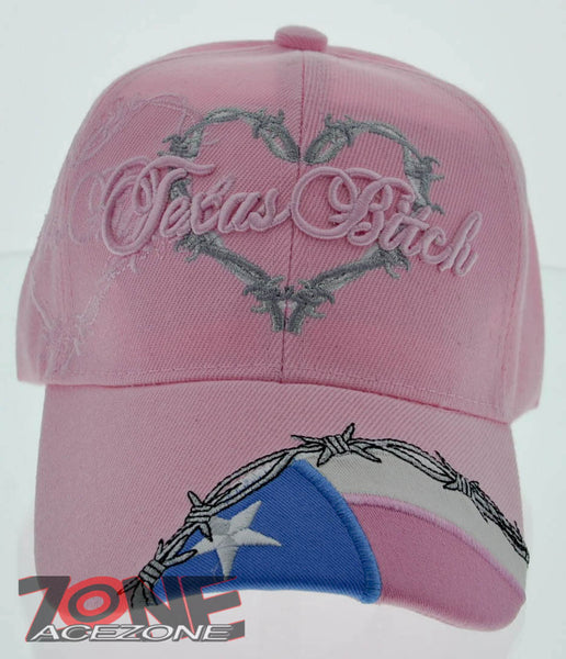 NEW! TEXAS BITCH STAR FRAG LONE STAR STATE TX CAP HAT PINK