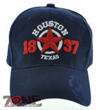 NEW! TEXAS LONE STAR 1837 HOUSTON TX CAP HAT NAVY