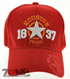 NEW! TEXAS LONE STAR 1837 HOUSTON TX CAP HAT RED