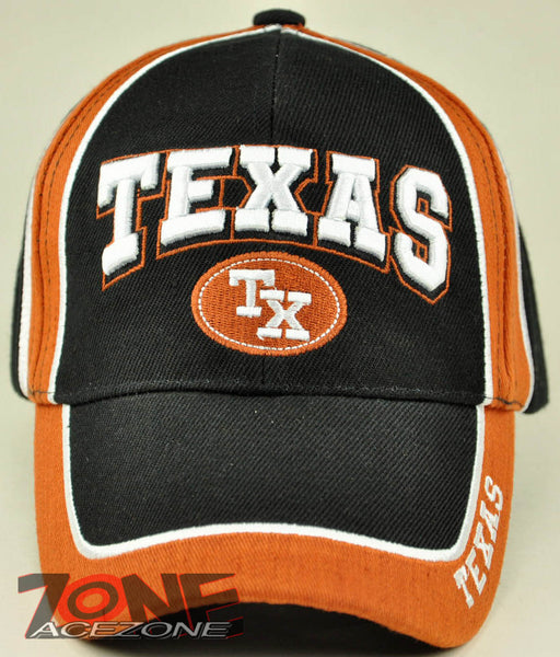 NEW! TEXAS TX CAP HAT ROUND BLACK