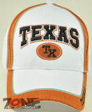 NEW! TEXAS TX CAP HAT ROUND WHITE