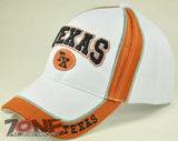 NEW! TEXAS TX CAP HAT ROUND WHITE