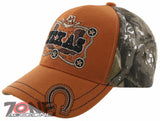 NEW! TEXAS STAR HAT BOOTS HORSESHOE COWBOY CAP HAT ORANGE