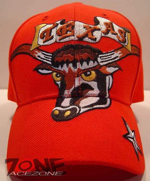 WHOLESALE NEW! TEXAS BULL TX CAP HAT RED