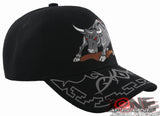 NEW! BIG BULL RODEO FORNT DECO BALL CAP HAT BLACK