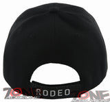 NEW! BIG BULL RODEO FORNT DECO BALL CAP HAT BLACK