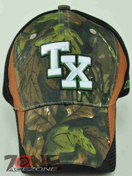NEW! TX TEXAS TX MESH CAP HAT CAMO