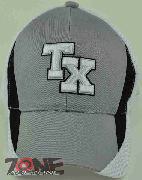 NEW! TX TEXAS TX MESH CAP HAT GRAY