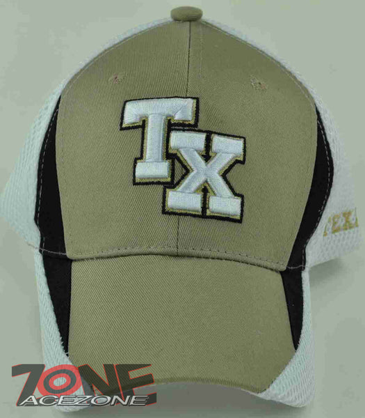 NEW! TX TEXAS TX MESH CAP HAT TAN