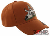 NEW! TEXAS FOREVER SKULL CACTUS BALL CAP HAT ORANGE