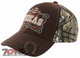 NEW! TEXAS STAR HAT BOOTS HORSESHOE COWBOY CAP HAT BROWN