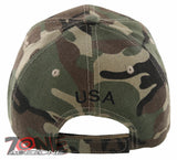 NEW! EAGLE USA ROUND STAR FLAG BALL CAP HAT CAMO