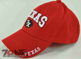 NEW! TX TEXAS ROUND TX CAP HAT RED