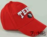 NEW! TX TEXAS ROUND TX CAP HAT RED