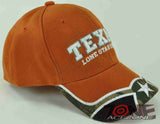 NEW! TX TEXAS LONE STAR STATE TX CAP HAT ORANGE