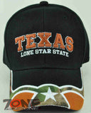 NEW! TX TEXAS LONE STAR STATE TX CAP HAT BLACK