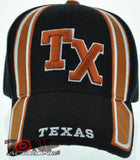 NEW! TEXAS LONE STAR TX TWO TONE SIDE CAP HAT BLACK