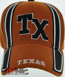 NEW! TEXAS LONE STAR TX TWO TONE SIDE CAP HAT ORANGE