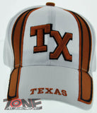 NEW! TEXAS LONE STAR TX TWO TONE SIDE CAP HAT WHITE