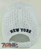 NEW! MESH NY NEW YORK LONG ISLAND CAP HAT WHITE