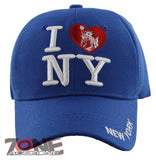 NEW! I LOVE NEW YORK THE EMPIRE CITY NYC CAP HAT ROYAL BLUE