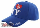 NEW! I LOVE NEW YORK THE EMPIRE CITY NYC CAP HAT ROYAL BLUE