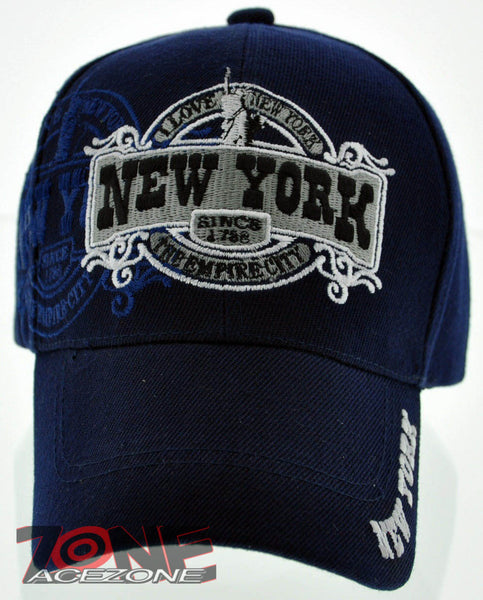 NEW! NEW YORK THE EMPIRE CITY SINCE 1788 NYC CAP HAT NAVY