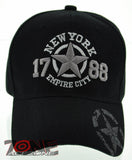 NEW! NEW YORK CITY 1788 EMPIRE CITY NYC CAP HAT BLACK