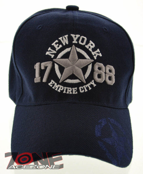 NEW! NEW YORK CITY 1788 EMPIRE CITY NYC CAP HAT NAVY