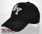 NEW! NEW YORK CITY EMPIRE CITY NYC SIDE PRINT CAP HAT BLACK