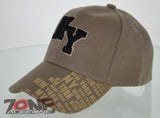 NEW! NEW YORK CITY EMPIRE CITY NYC SIDE PRINT CAP HAT TAN