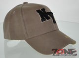 NEW! NEW YORK CITY EMPIRE CITY NYC SIDE PRINT CAP HAT TAN