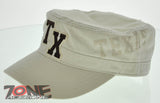 NEW TEXAS TX 100% COTTON VINTAGE CADET PATROL CAP HAT BEIGE