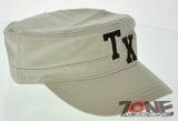 NEW TEXAS TX 100% COTTON VINTAGE CADET PATROL CAP HAT BEIGE