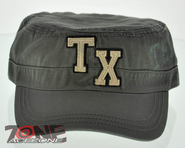 NEW TEXAS TX 100% COTTON VINTAGE CADET PATROL CAP HAT OLIVE