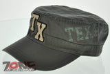 NEW TEXAS TX 100% COTTON VINTAGE CADET PATROL CAP HAT OLIVE