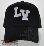 NEW LAS VEGAS LV SIDE PRINT CAP HAT BLACK