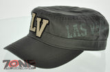 NEW LAS VEGAS LV 100% COTTON VINTAGE CADET PATROL CAP HAT OLIVE