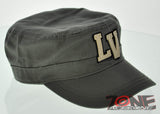 NEW LAS VEGAS LV 100% COTTON VINTAGE CADET PATROL CAP HAT OLIVE