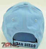 NEW! SD SAN DIEGO CALIFORNIA SD CAP HAT SKY BLUE