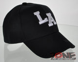 NEW! LA LOS ANGELES CITY SIDE PRINT LA CAP HAT BLACK