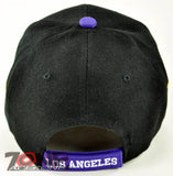 NEW! LA LOS ANGELES CITY LA CAP HAT A1 BLACK PURPLE
