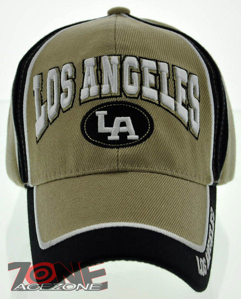 NEW! LA LOS ANGELES CITY LA TWO TONE CAP HAT TAN