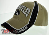NEW! LA LOS ANGELES CITY LA TWO TONE CAP HAT TAN