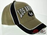 NEW! LA LOS ANGELES CITY LA TWO TONE CAP HAT TAN
