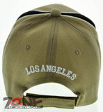 NEW! LA LOS ANGELES CITY LA TWO TONE CAP HAT TAN