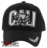 NEW! CALIFORNIA CALI BEAR BALL CAP HAT BLACK