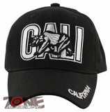 NEW! CALIFORNIA CALI BEAR BALL CAP HAT BLACK