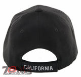 NEW! CALIFORNIA CALI BEAR BALL CAP HAT BLACK