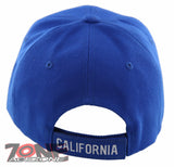 NEW! CALIFORNIA CALI BEAR BALL CAP HAT ROYAL BLUE